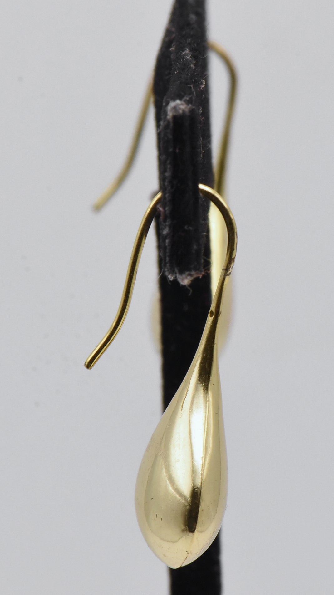 Gold Tone Sterling Silver Teardrop Earrings