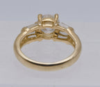 Vintage Gold Tone Sterling Silver Cubic Zirconia Ring - Size 7