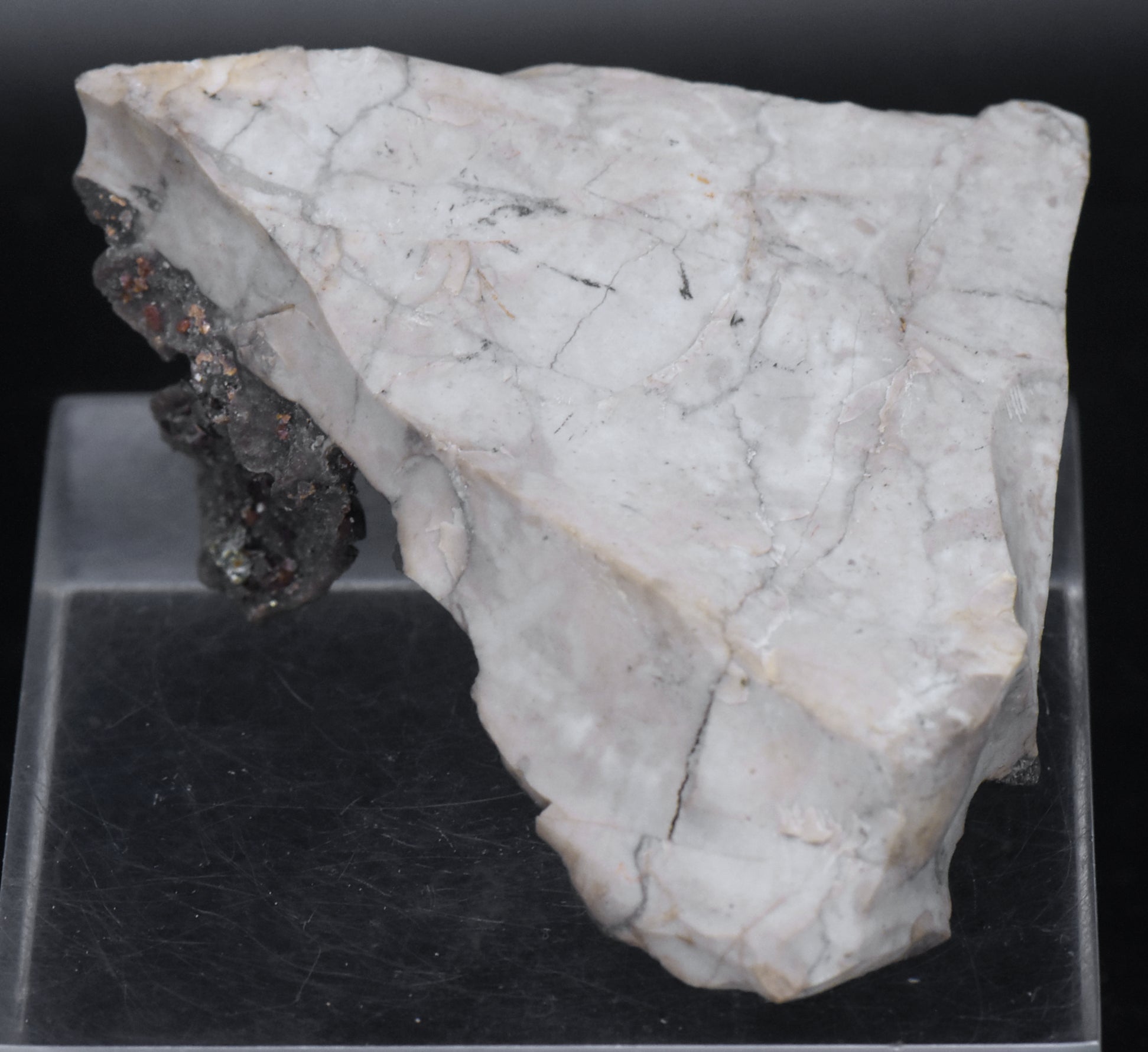 Garnet and Druze with Pyrite on Matrix Mineral Specimen