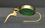 UNMATCHED Vintage 14k Gold Intaglio Glass and Ruby Earring
