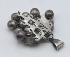 Vintage Handmade Dangling Grape Cluster Sterling Silver Pendant