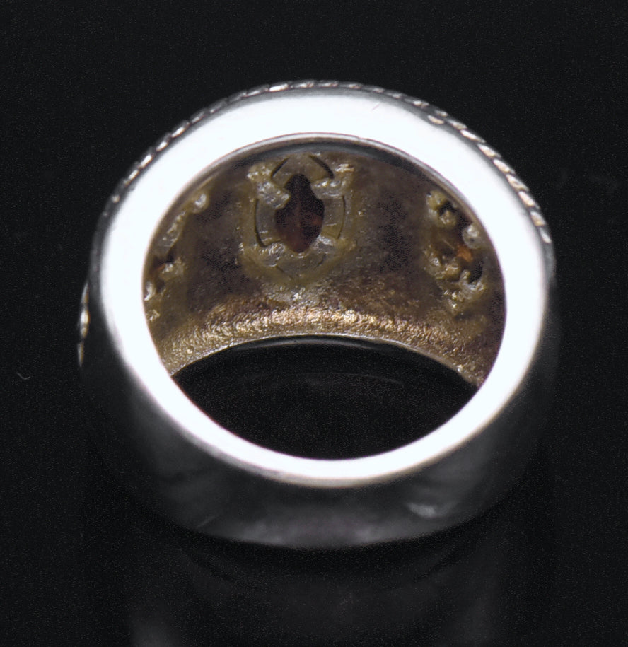 Vintage Sterling Silver and Garnets Ring - Size 5