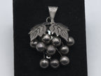Vintage Handmade Dangling Grape Cluster Sterling Silver Pendant