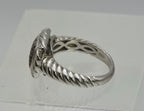 Vintage Sterling Silver Gray Diamonds Ring - Size 6