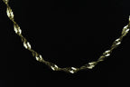 Vintage Italian Green Tone Sterling Silver Tinsel Link Chain Necklace - 18"