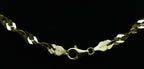 Vintage Italian Green Tone Sterling Silver Tinsel Link Chain Necklace - 18"