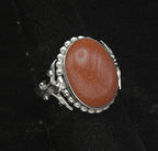 Uncas - Vintage Sterling Silver Goldstone Ring - Size 7.75