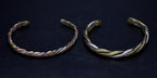 Vintage Pair of Handcrafted Braided Metal Bracelets