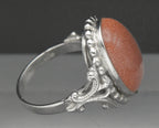 Uncas - Vintage Sterling Silver Goldstone Ring - Size 7.75