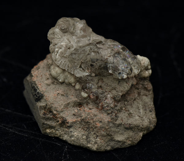 Hyalite on Matrix Mineral Specimen - Czechia