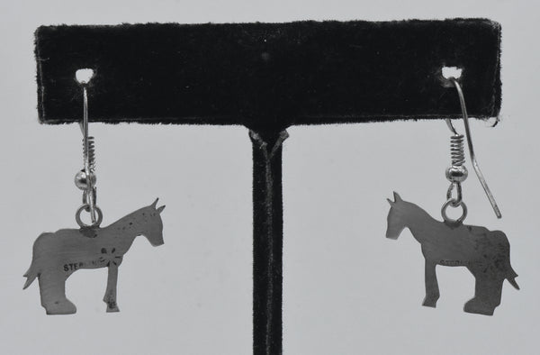 Vintage Sterling Silver Southwestern Horse Earrings