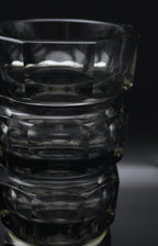 Moser - Vintage Josef Hoffman Smoked Faceted Glass Vase - AS IS