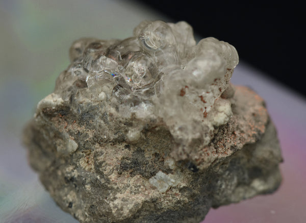 Hyalite on Matrix Mineral Specimen - Czechia