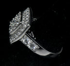Vintage Sterling Silver Square Halo CZ Ring - Size 7