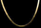 Vintage Italian 14k Herringbone Chain Necklace - 18"