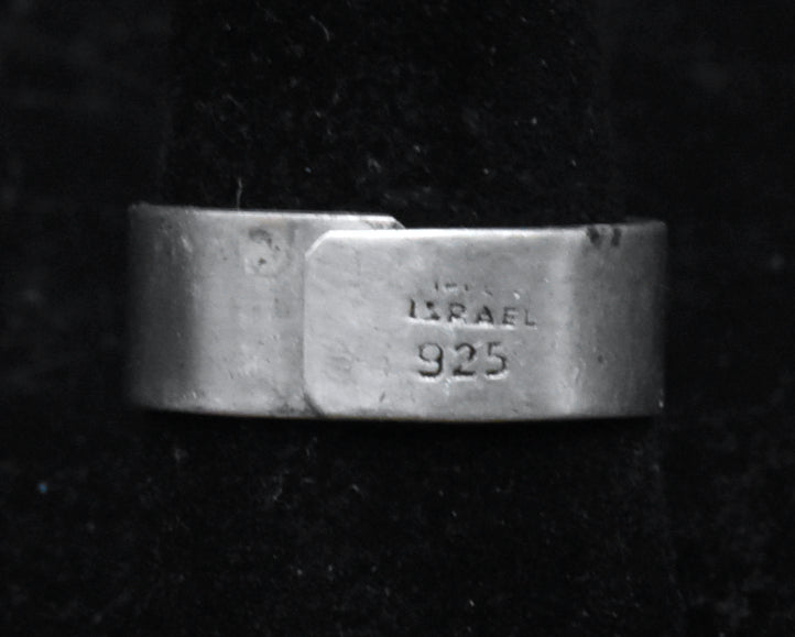 Vintage Handmade Sterling Silver Hebrew Adjustable Ring