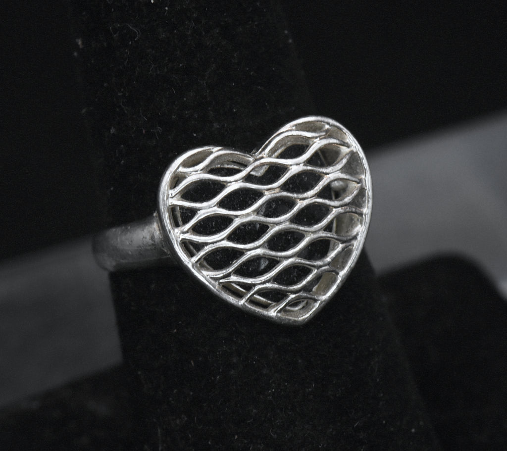 Ross-Simons - Vintage Sterling Silver Heart Ring- Size 7