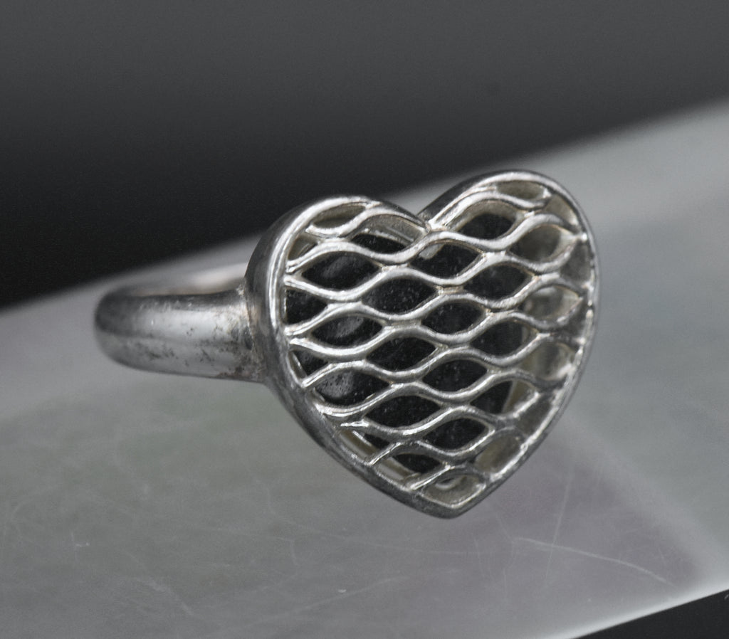 Ross-Simons - Vintage Sterling Silver Heart Ring- Size 7