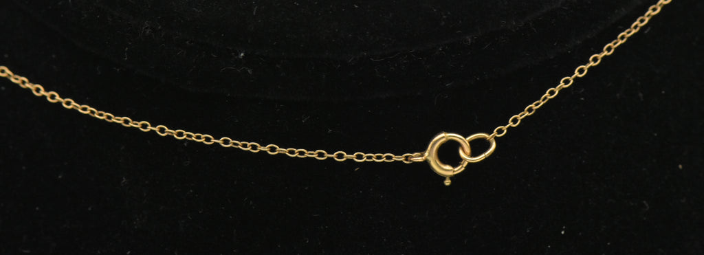 Vintage 10k Gold Heart Pendant Chain Necklace - 13"