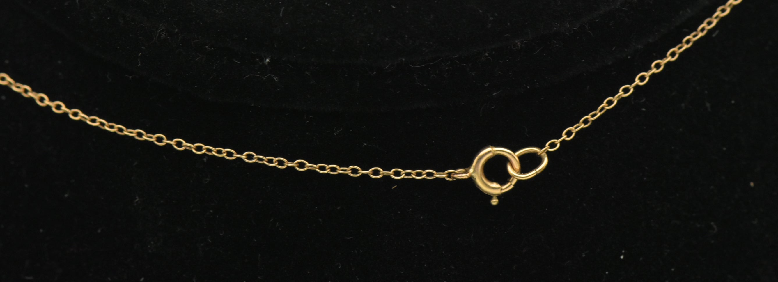 Vintage 10k Gold Heart Pendant Chain Necklace - 13"