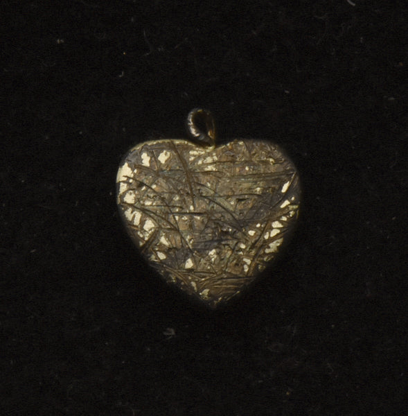 Vintage Gold Plated Heart Rhinestone Charm