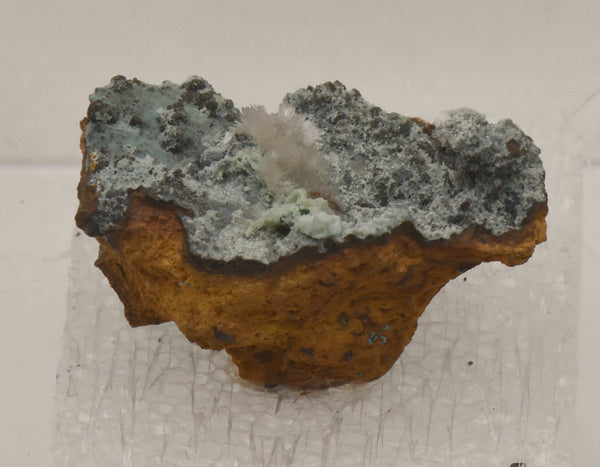 Hemimorphite with Chrysocolla on Limonite Thumbnail Specimen - Nevada