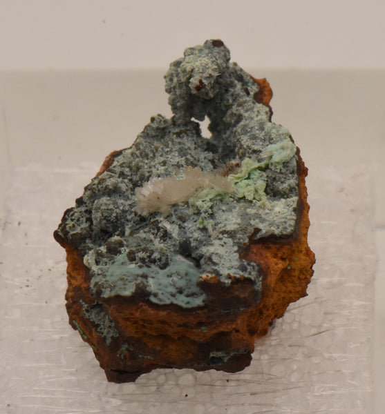 Hemimorphite with Chrysocolla on Limonite Thumbnail Specimen - Nevada