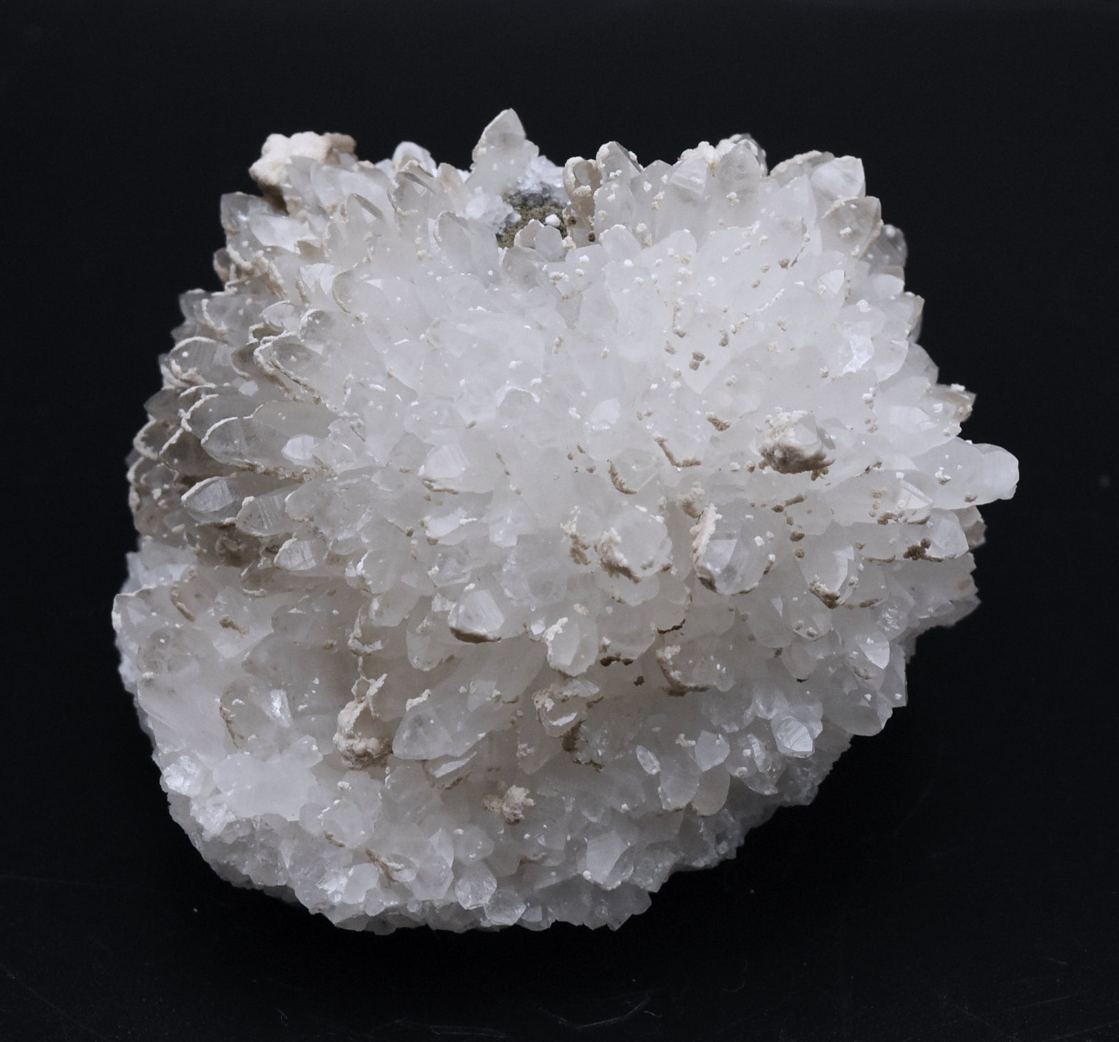 Quartz Hedgehog Crystal Cluster around Pyrite Mineral Specimen - Peru