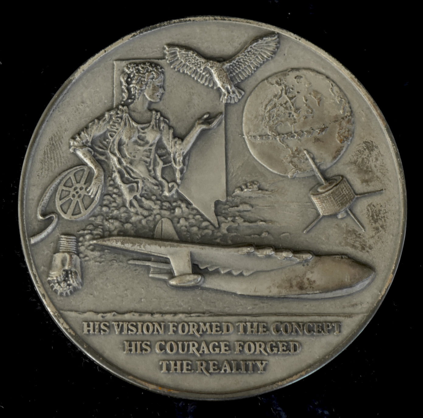 Howard Hughes Memorial Award Medal - .999 Fine Silver, Medallic Art Co., 1994 - 4.685ozt