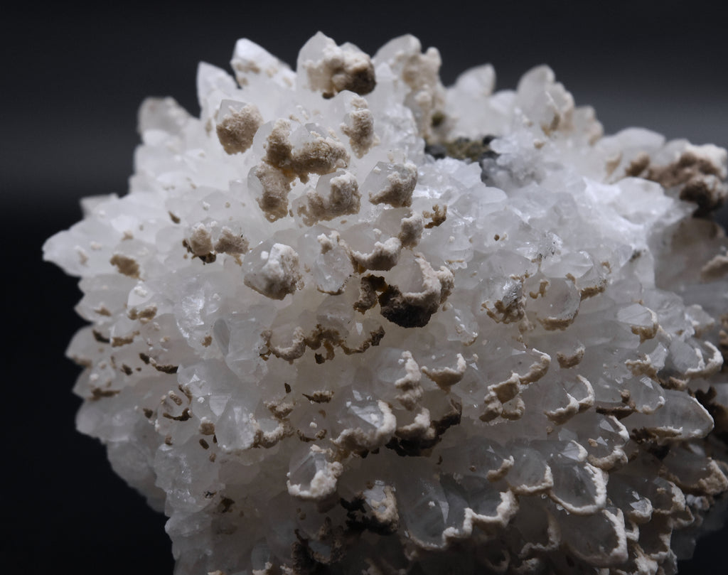 Quartz Hedgehog Crystal Cluster around Pyrite Mineral Specimen - Peru