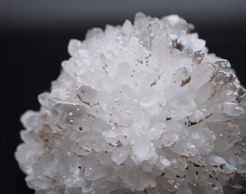 Quartz Hedgehog Crystal Cluster around Pyrite Mineral Specimen - Peru