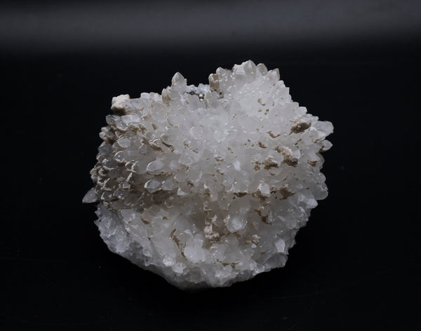 Quartz Hedgehog Crystal Cluster around Pyrite Mineral Specimen - Peru