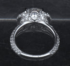 Sterling Silver Cubic Zirconia Half Halo Ring - Size 6.25