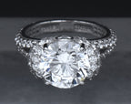 Sterling Silver Cubic Zirconia Half Halo Ring - Size 6.25