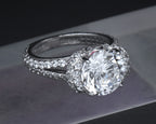 Sterling Silver Cubic Zirconia Half Halo Ring - Size 6.25