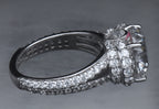 Sterling Silver Cubic Zirconia Half Halo Ring - Size 6.25