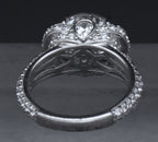 Sterling Silver Cubic Zirconia Half Halo Ring - Size 6.25