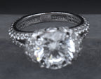 Sterling Silver Cubic Zirconia Half Halo Ring - Size 6.25
