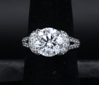 Sterling Silver Cubic Zirconia Half Halo Ring - Size 6.25