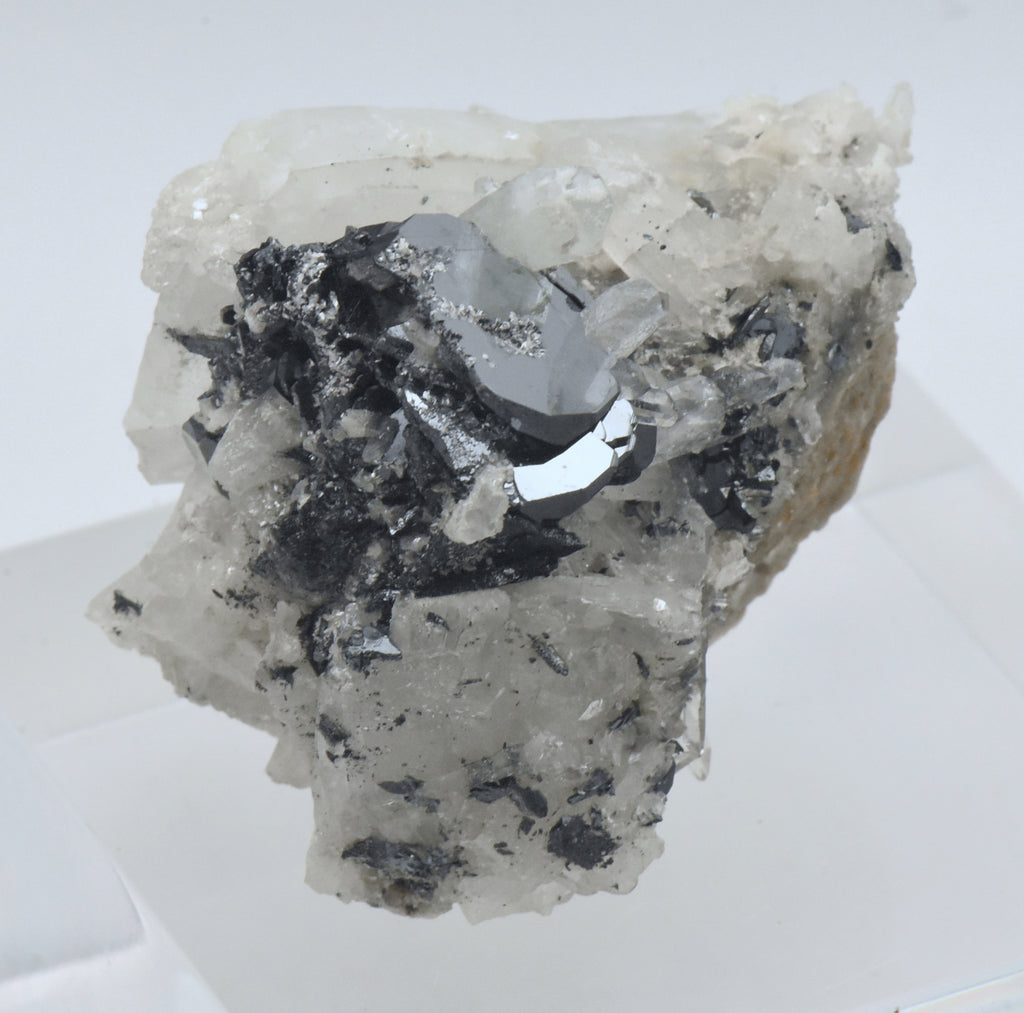 Hematite with Quartz Crystal Cluster Mineral Specimen - Arizona, USA
