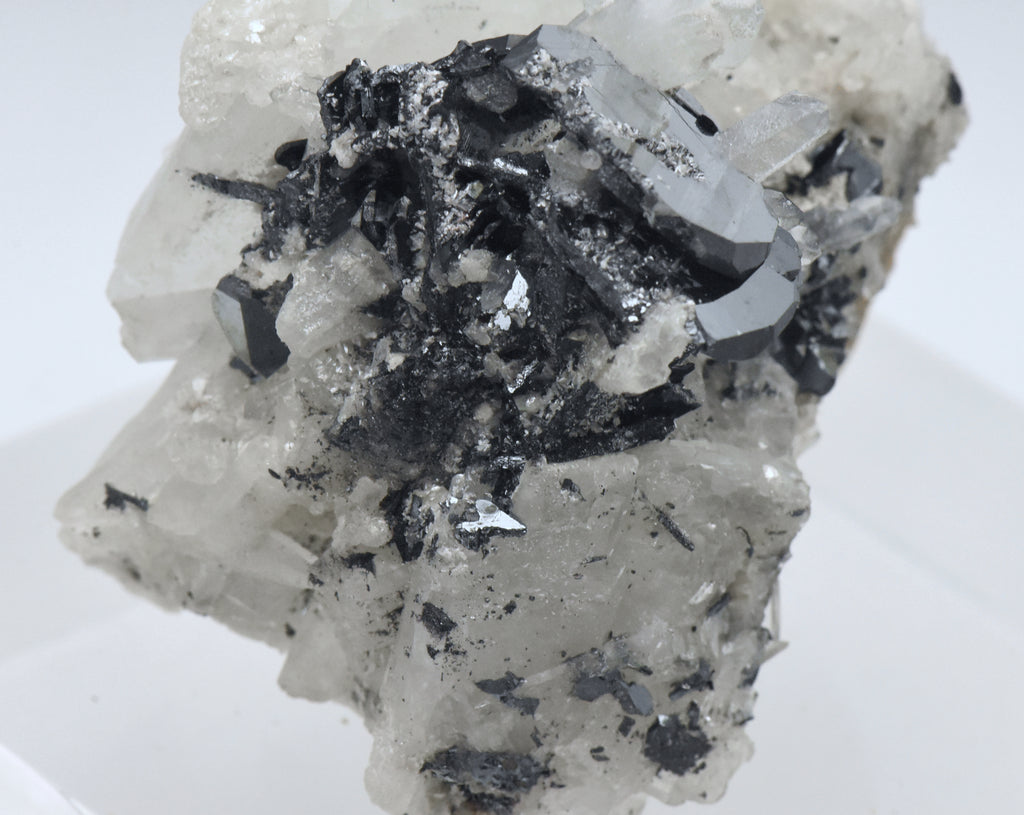 Hematite with Quartz Crystal Cluster Mineral Specimen - Arizona, USA