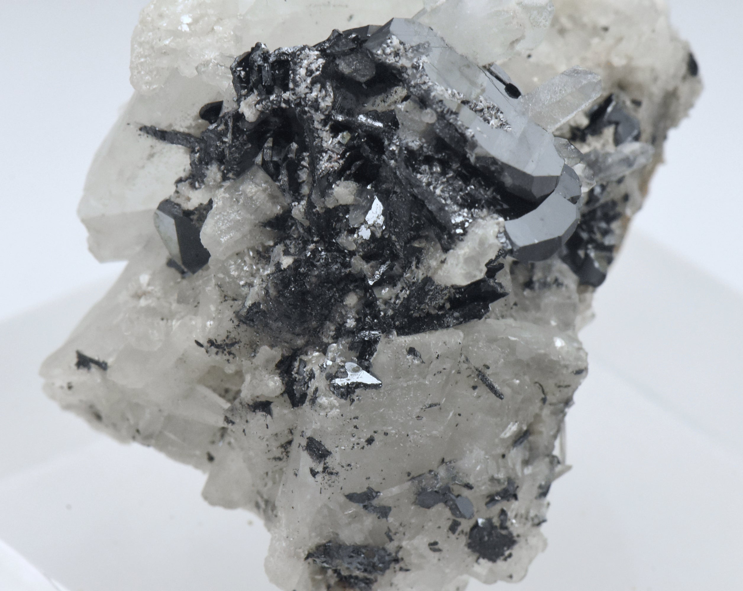 Hematite with Quartz Crystal Cluster Mineral Specimen - Arizona, USA
