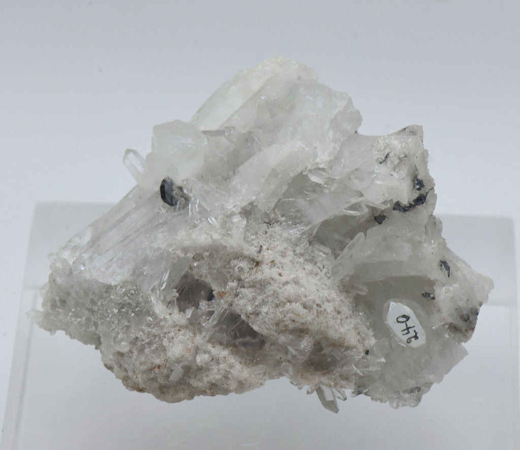 Hematite with Quartz Crystal Cluster Mineral Specimen - Arizona, USA