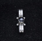 Vintage Handmade Sterling Silver Hematite Pendant