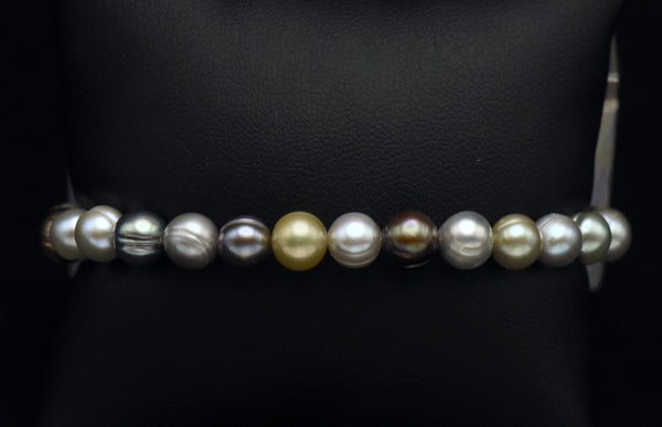 Honora - Multi-Color Cultured Pearl Stretch Bracelet