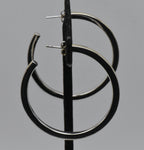 Vintage Sterling Silver and Gold Tone 3/4 Hoop Earrings