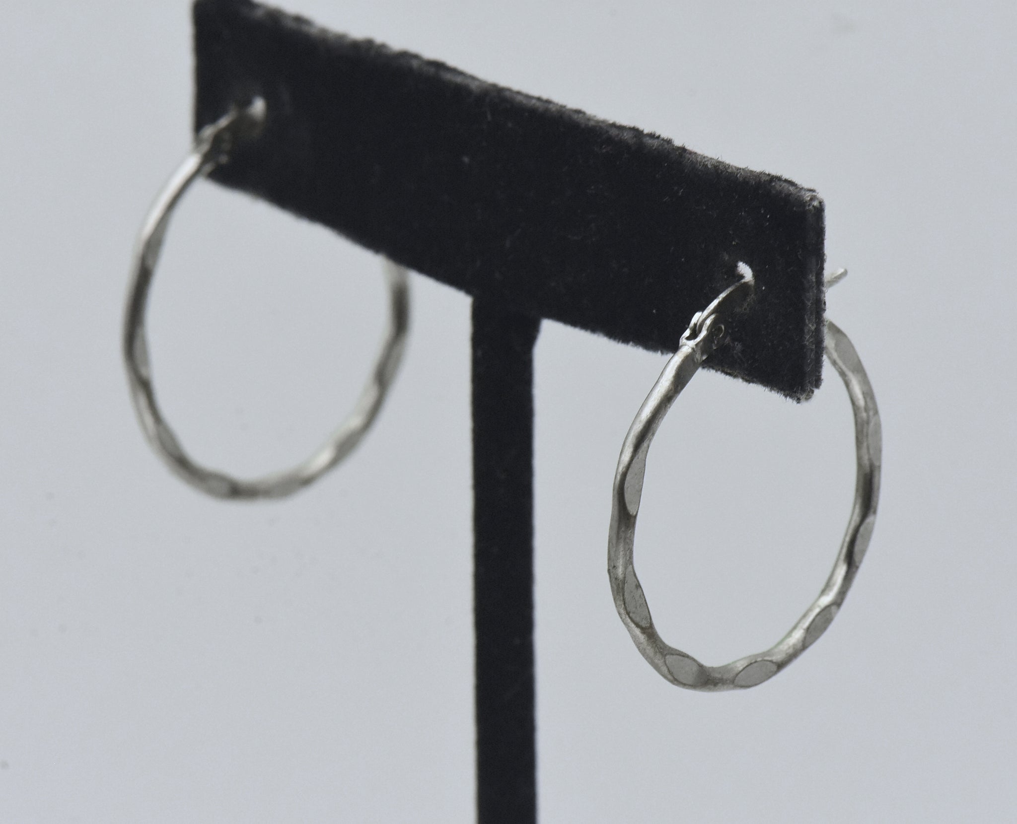 Vintage Sterling Silver Hoop Earrings