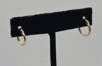 Vintage Gold Tone Sterling Silver Small Hoop Earrings