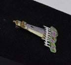Vintage Sterling Silver Enameled Lighthouse Pendant