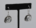 Secatero - Vintage Howlite Sterling Silver Dangle Earrings